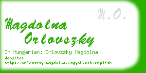 magdolna orlovszky business card